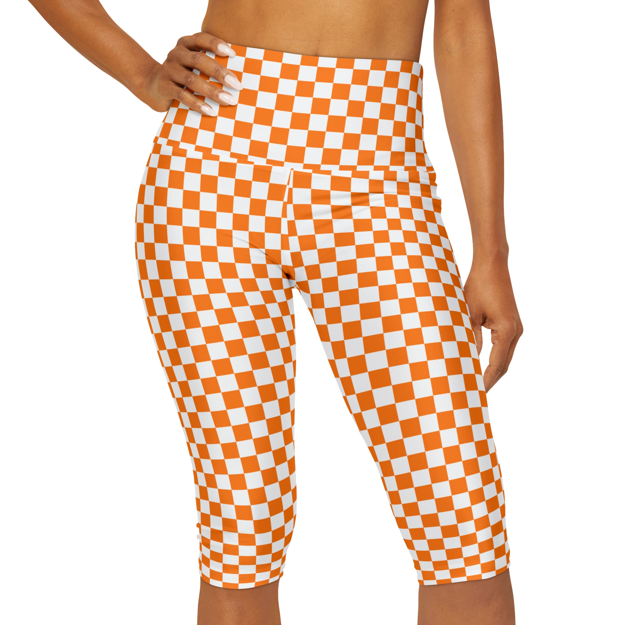 Checkerboard Yoga Capri Leggings