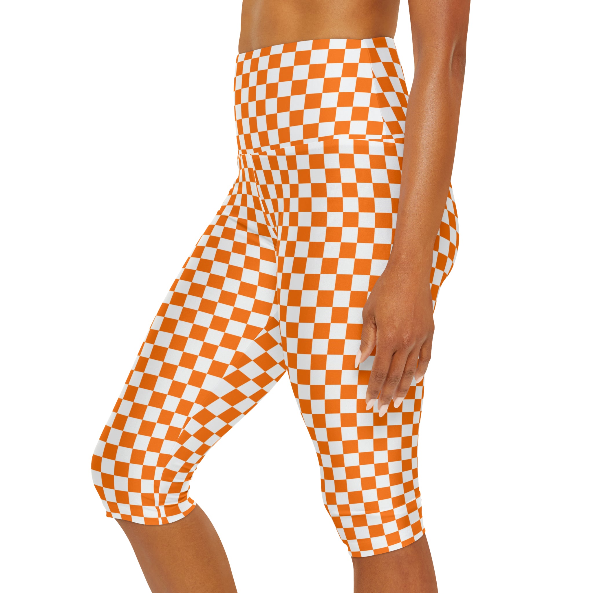Checkerboard Yoga Capri Leggings