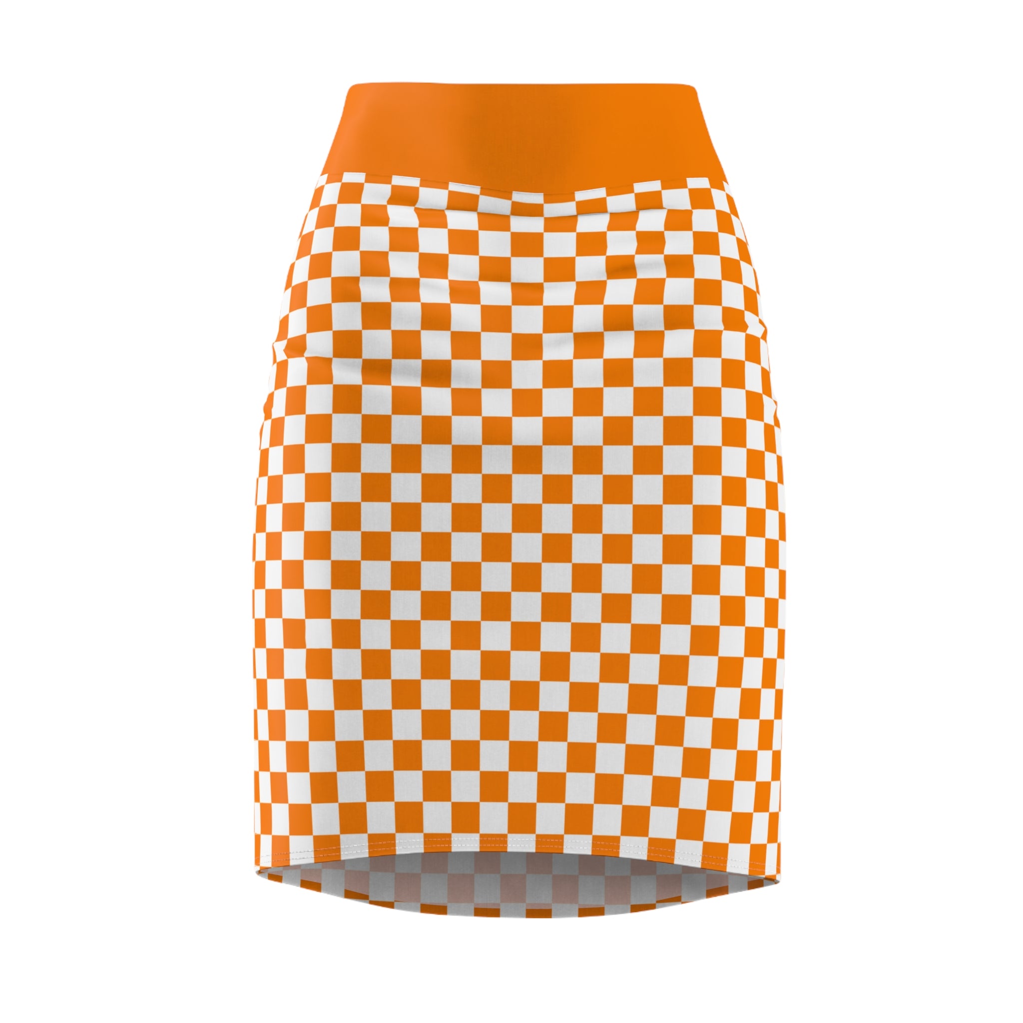 Women's Checkerboard Print Pencil Mini Skirt
