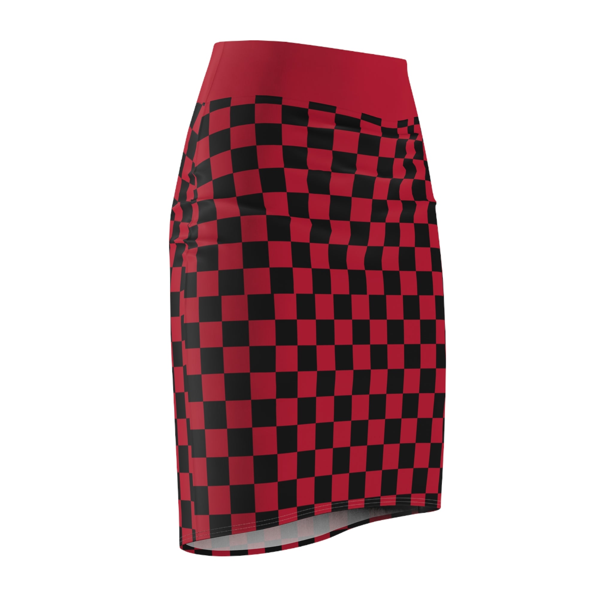 Checkerboard Women's Pencil Mini Skirt