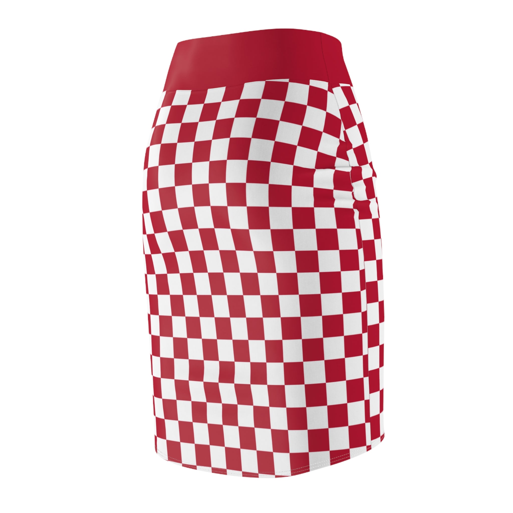 Checkered Women's Pencil Mini Skirt
