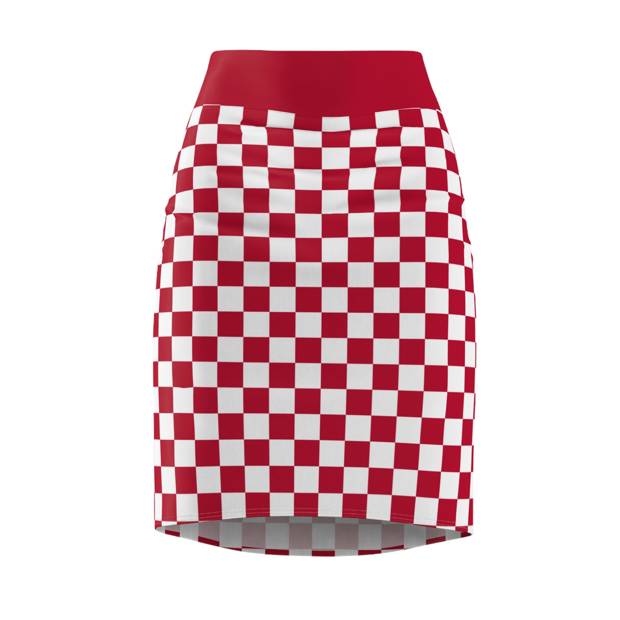 Checkered Women's Pencil Mini Skirt