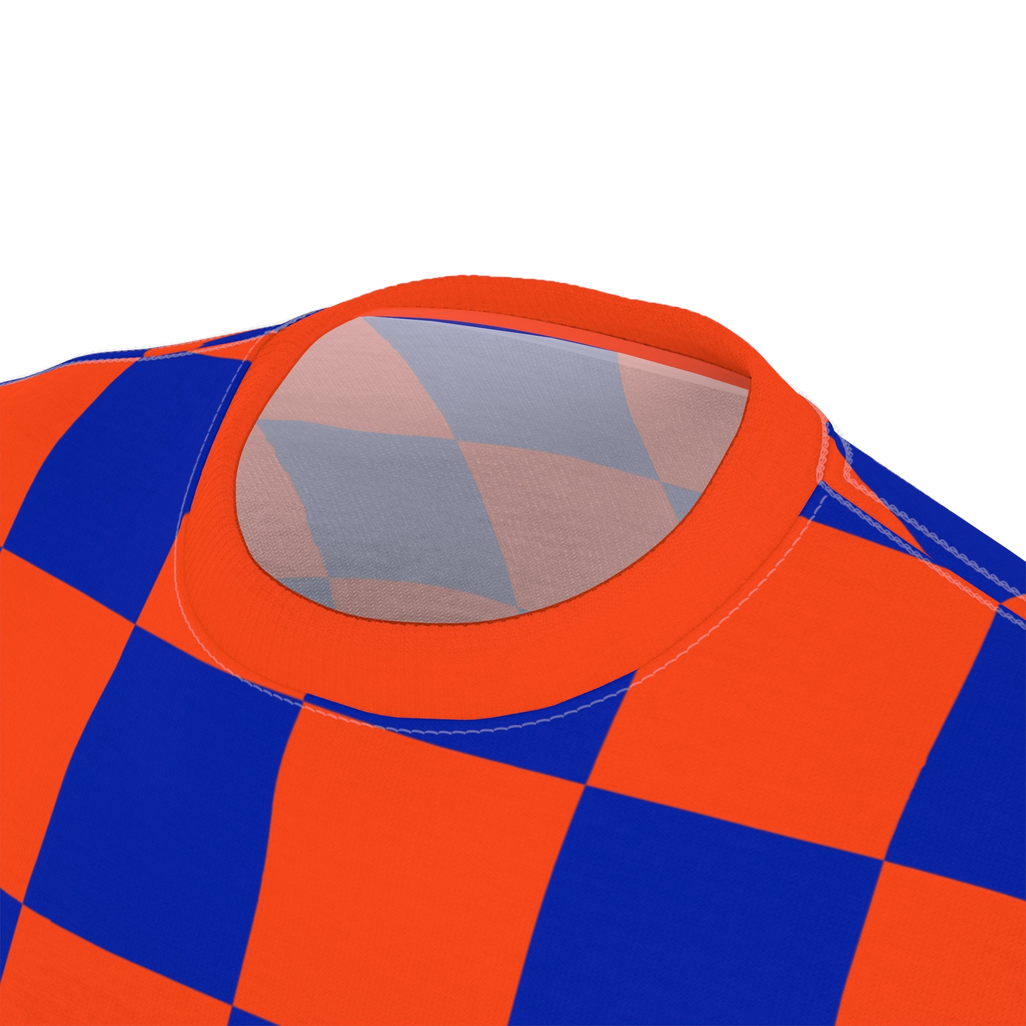 Checkerboard Shirt Blue & Orange