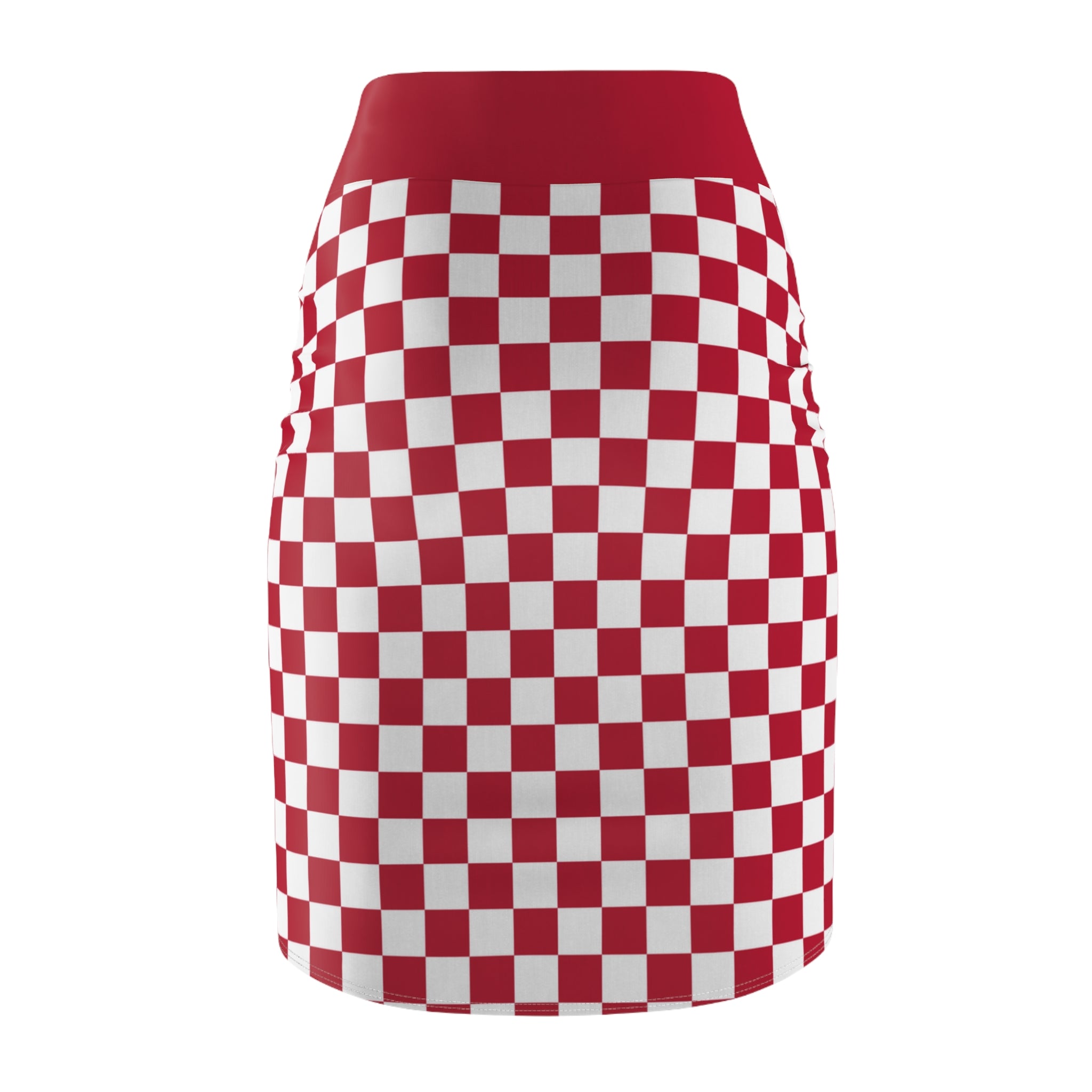 Checkered Women's Pencil Mini Skirt