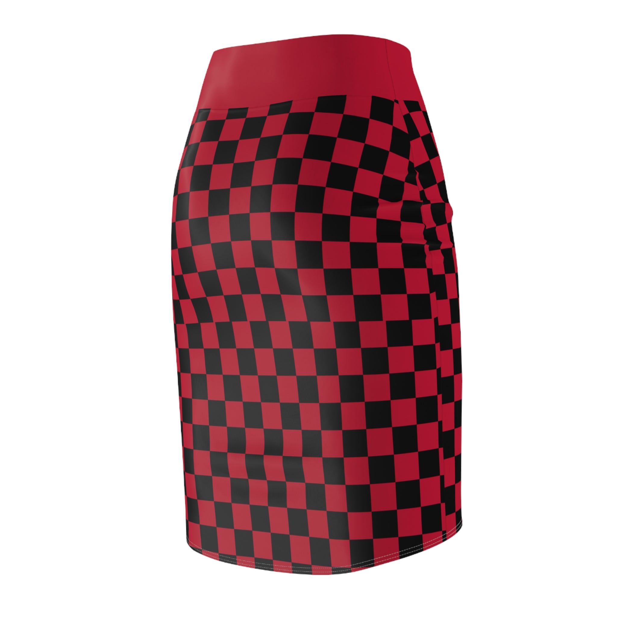 Checkerboard Women's Pencil Mini Skirt