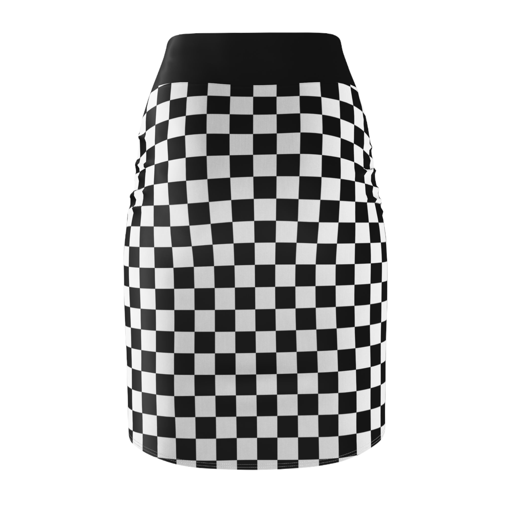 Checkerboard Women's Pencil Mini Skirt