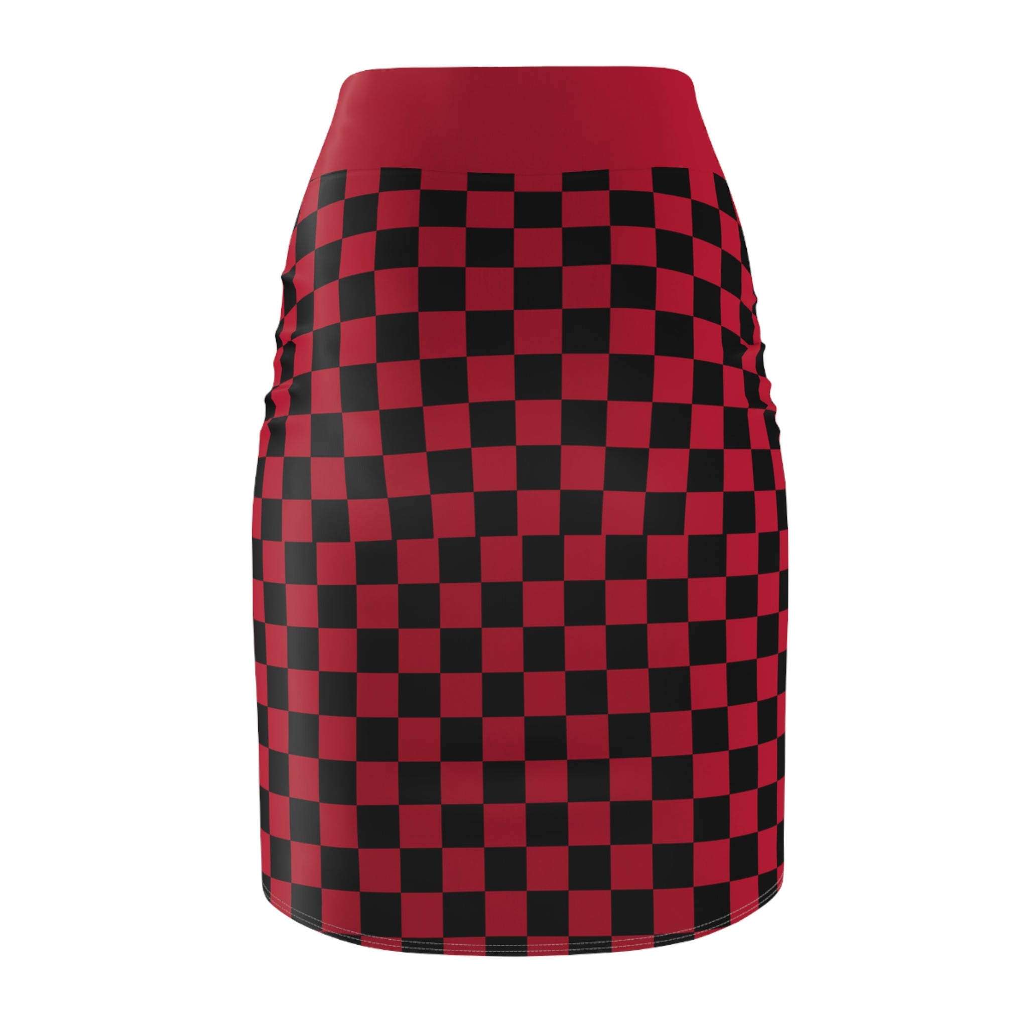 Checkerboard Women's Pencil Mini Skirt