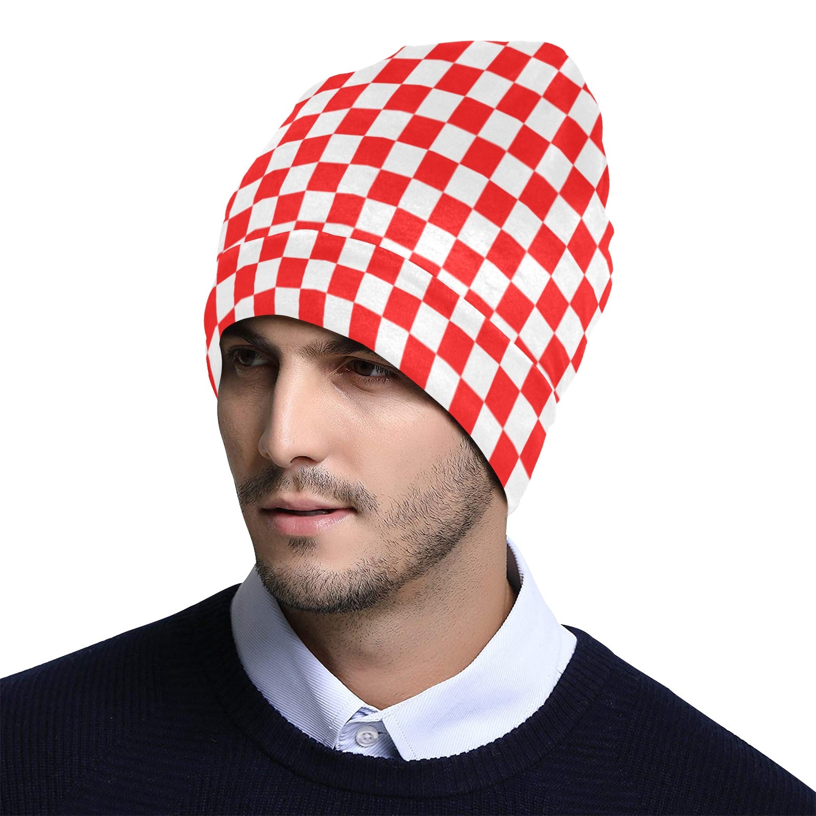 Checkerboard Beanie for Adults