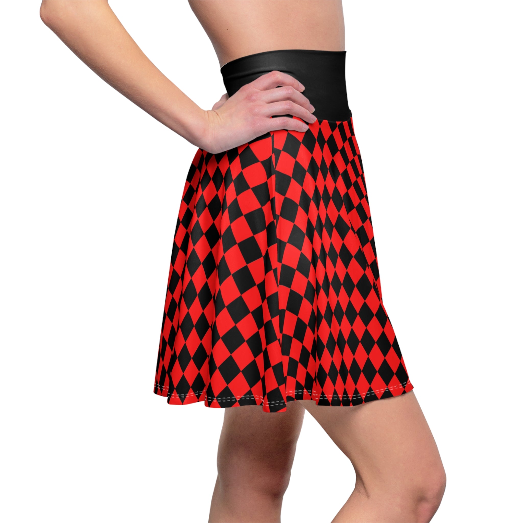 Women's Checkerboard Skater Skirt