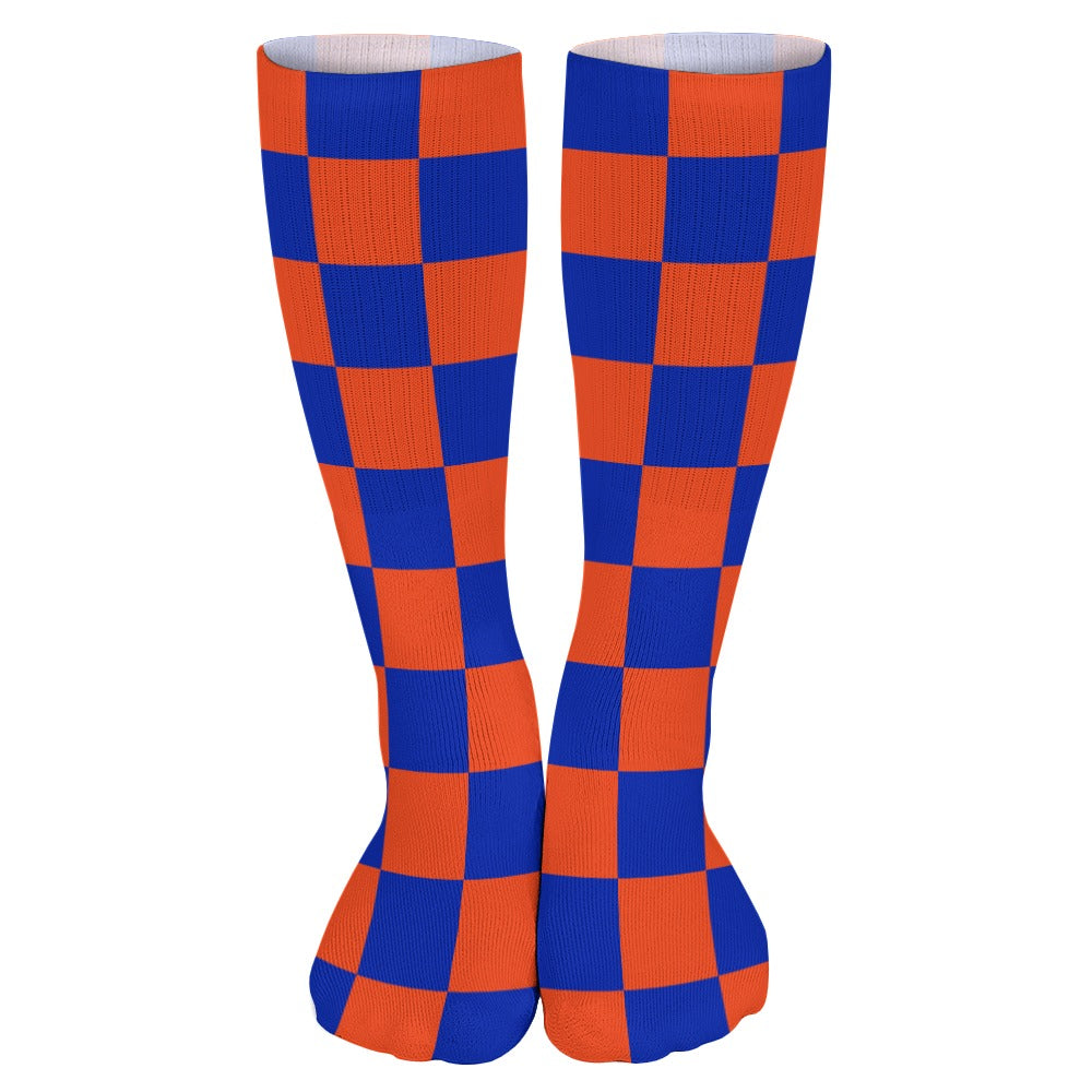 Checkerboard Long Socks (Pack of 5)