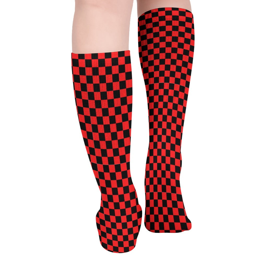 Checkerboard Long Socks (Pack of 5)
