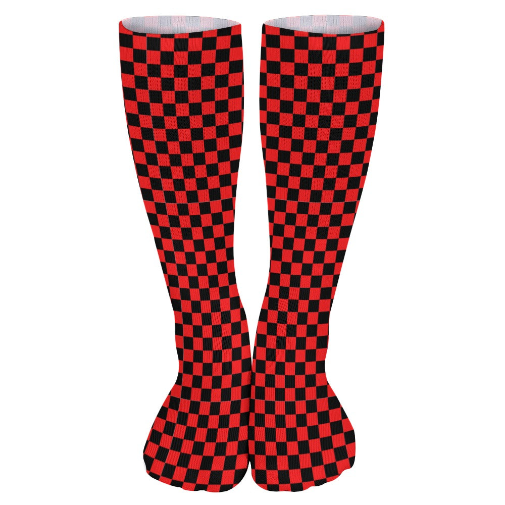 Checkerboard Long Socks (Pack of 5)