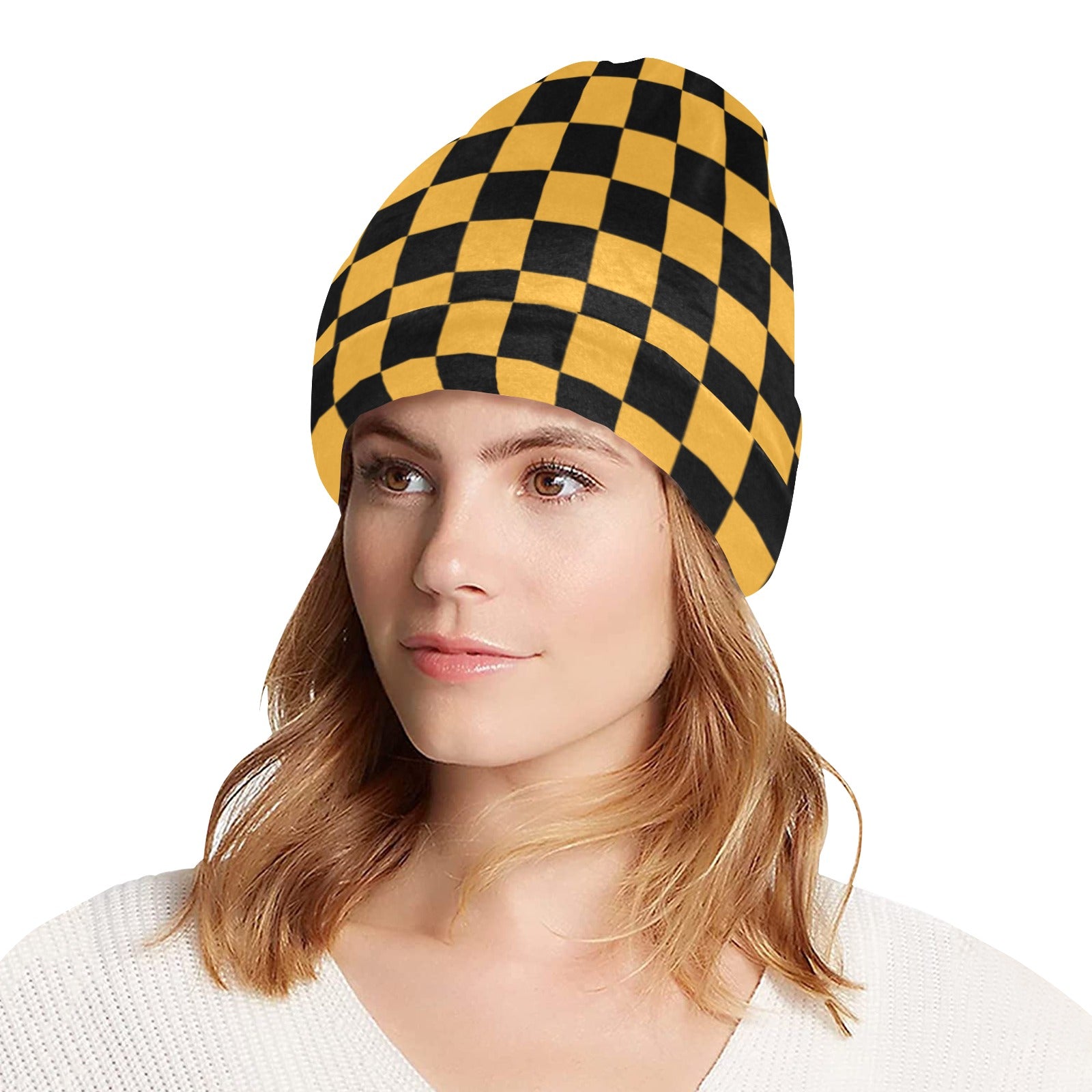 Checkerboard Beanie for Adults