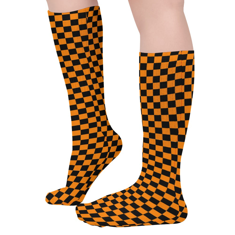 Checkerboard Long Socks (Pack of 5)