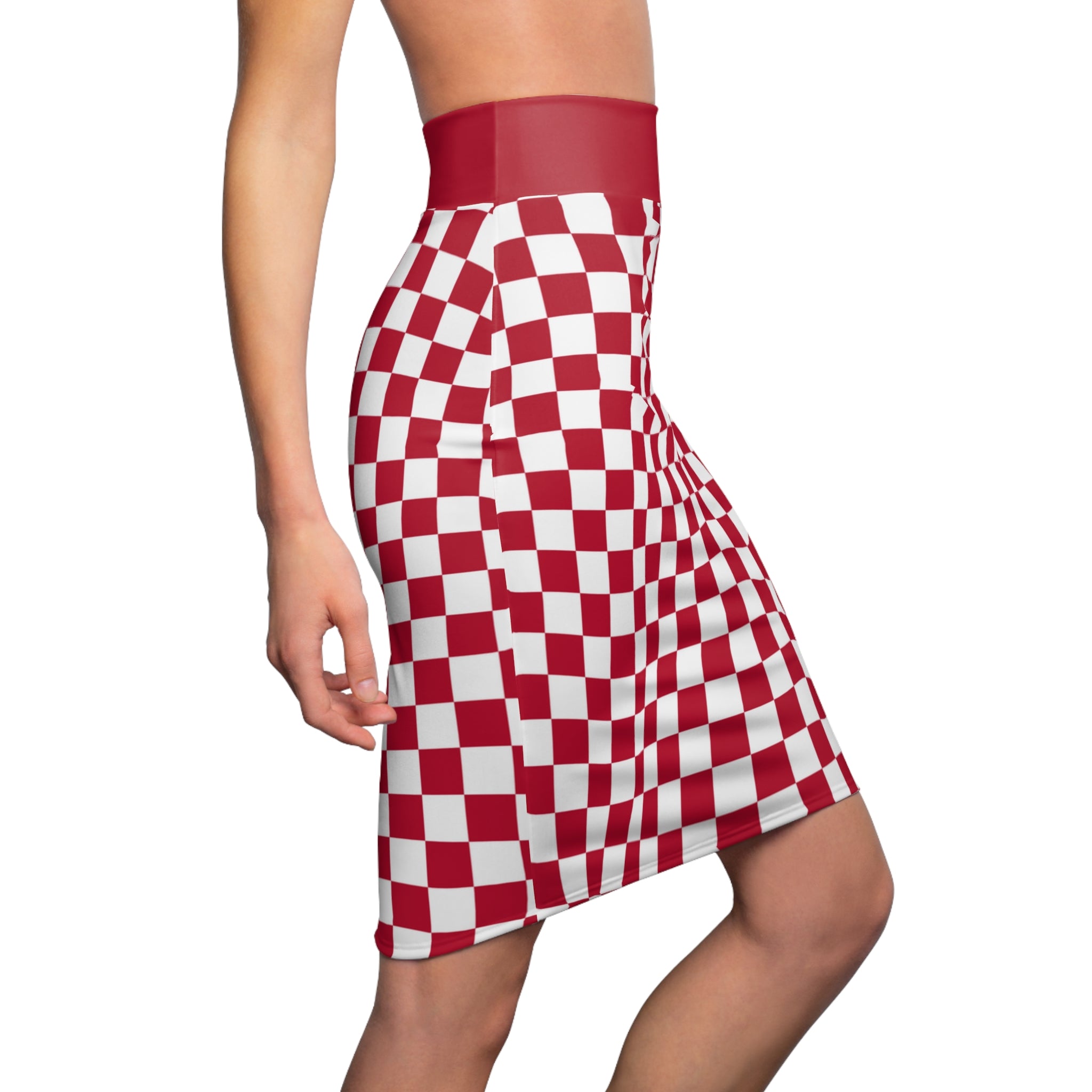 Checkered Women's Pencil Mini Skirt