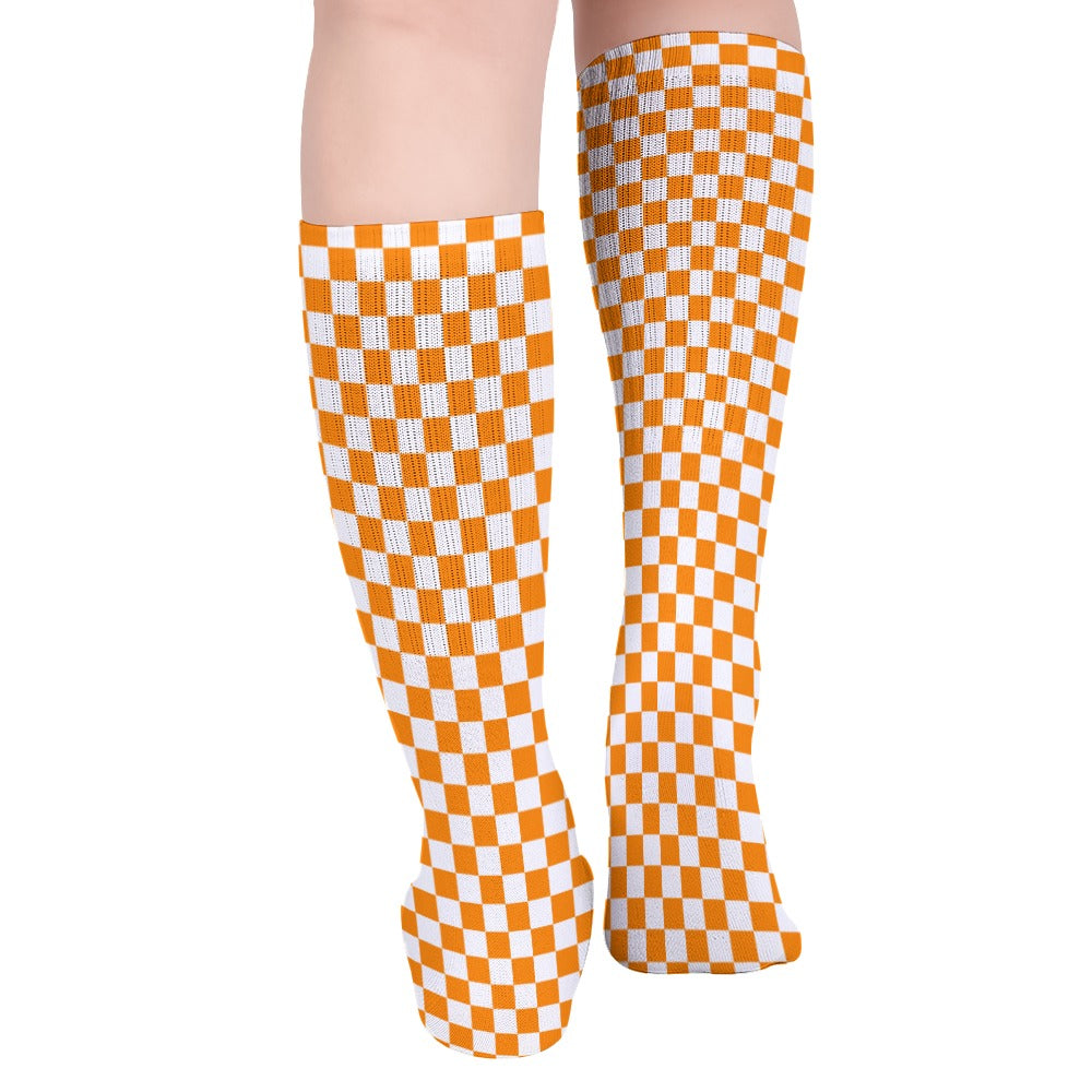 Checkerboard Long Socks (Pack of 5)