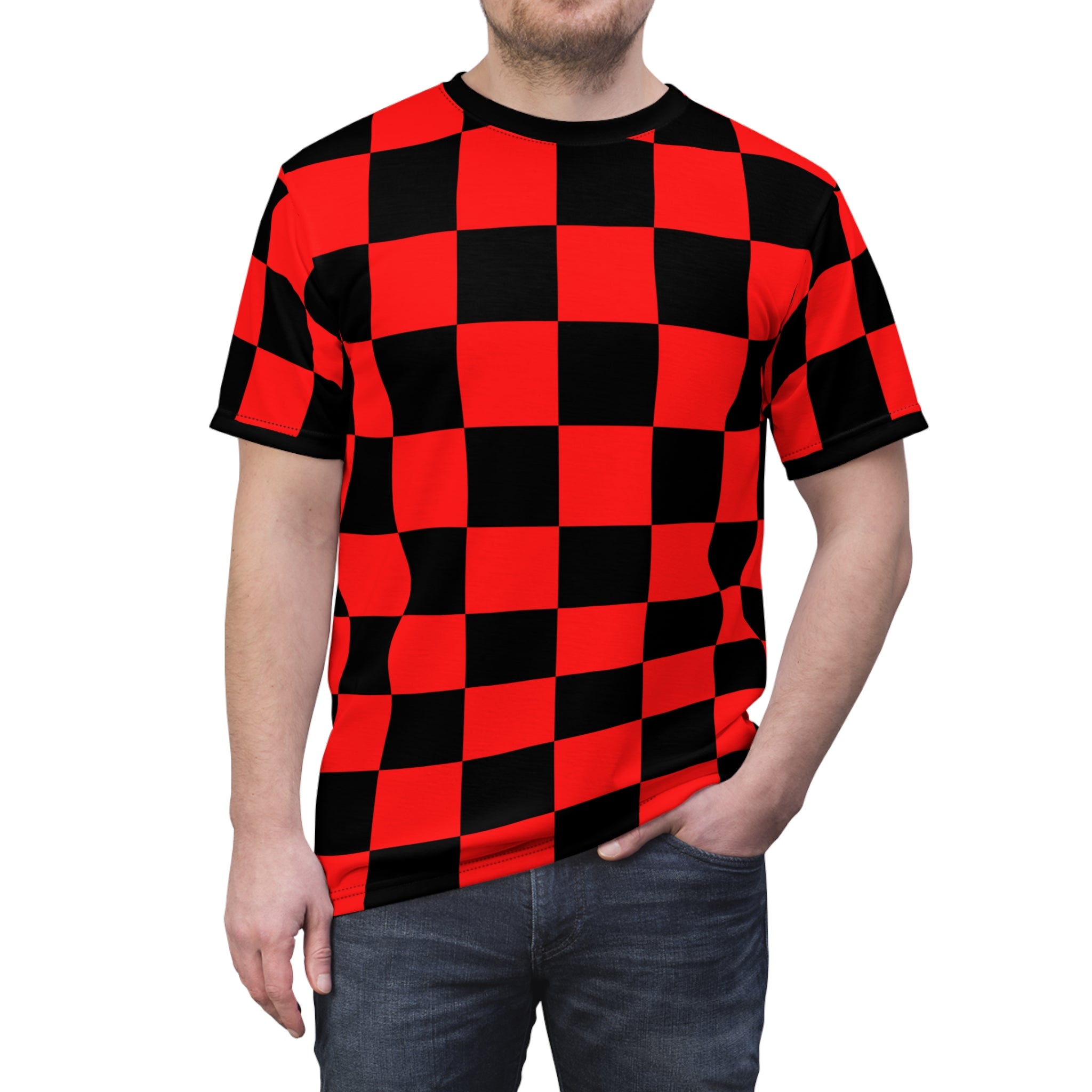 Checkers Black & Red Checkerboard Shirt
