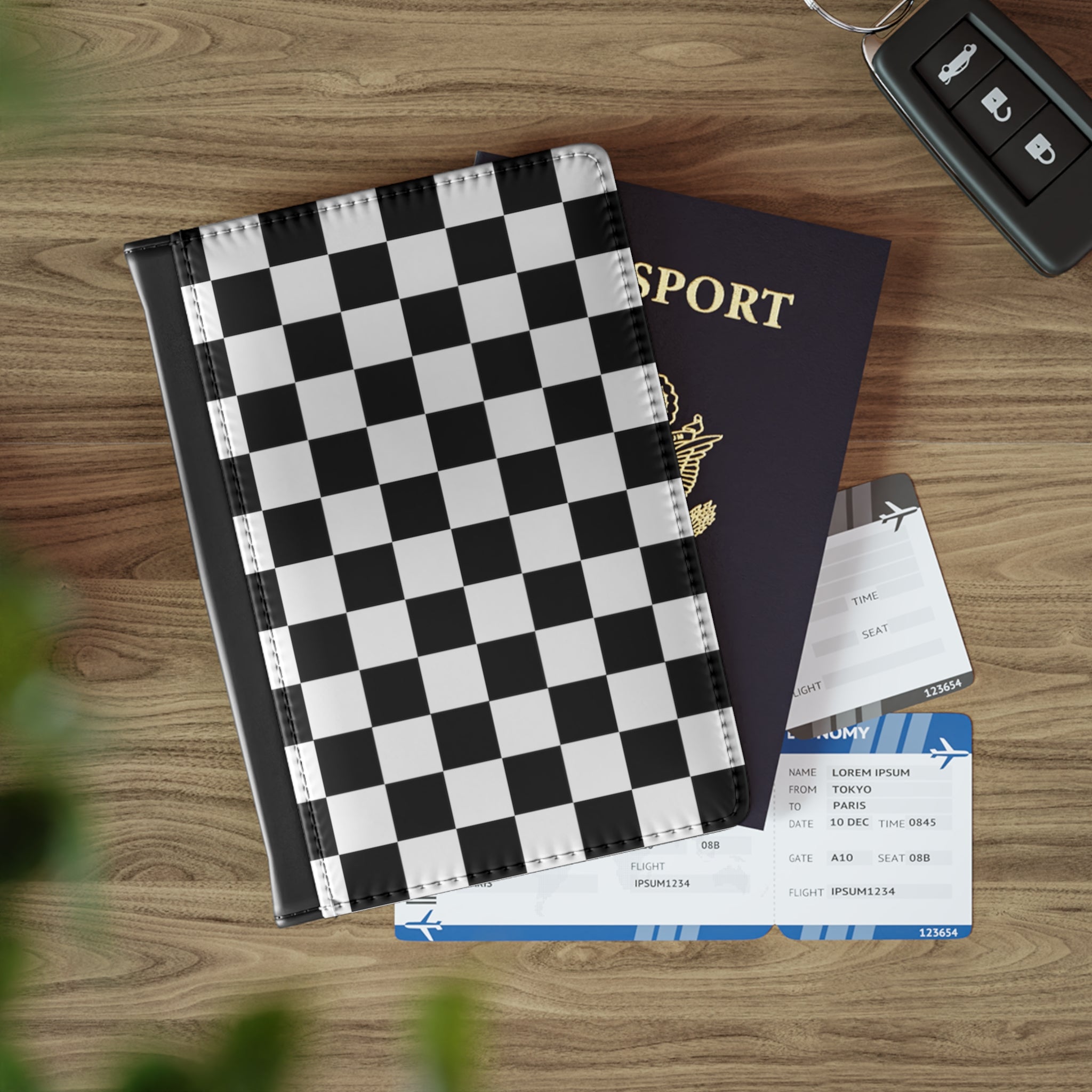 Checkerboard Passport Cover
