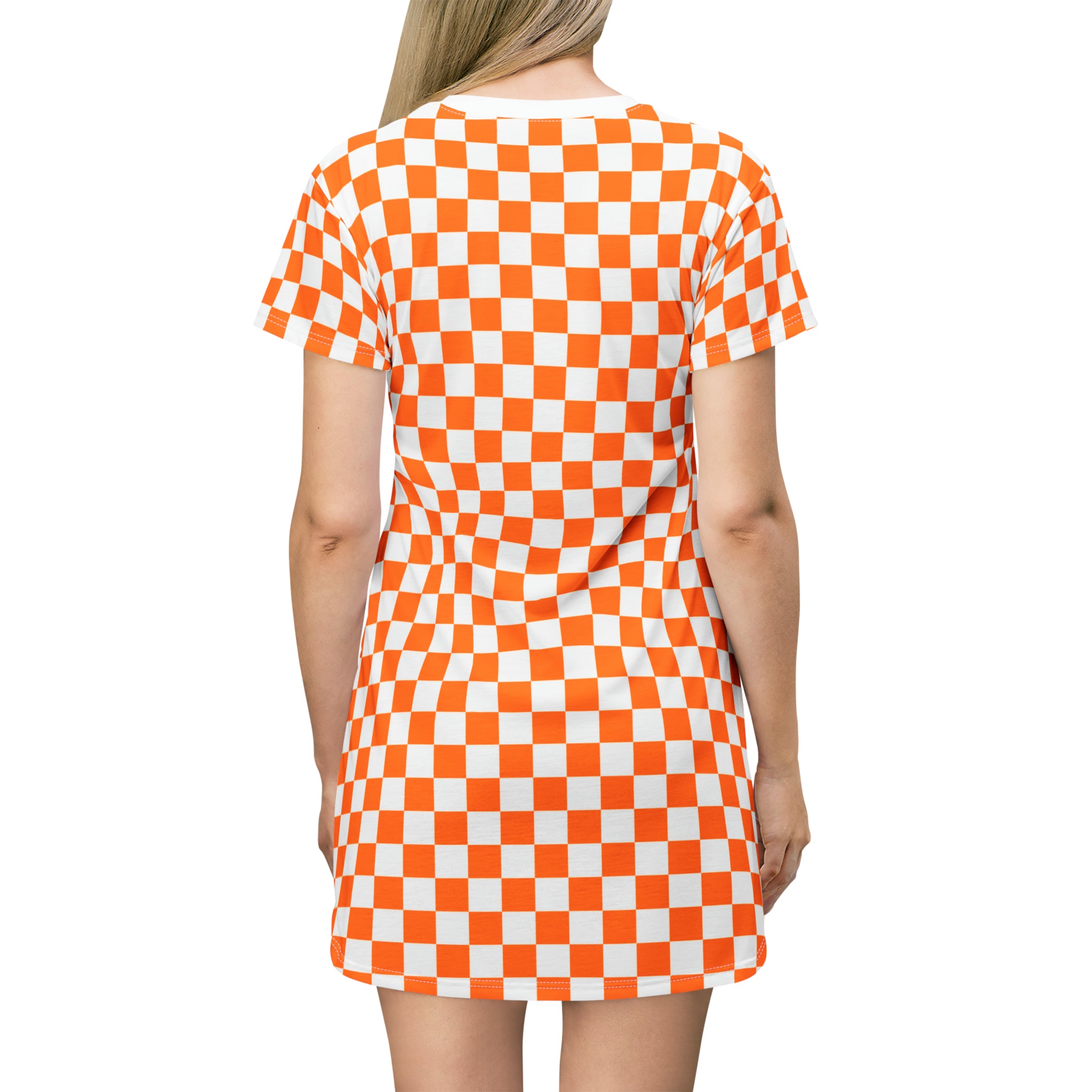 Checkerboard T-Shirt Dress