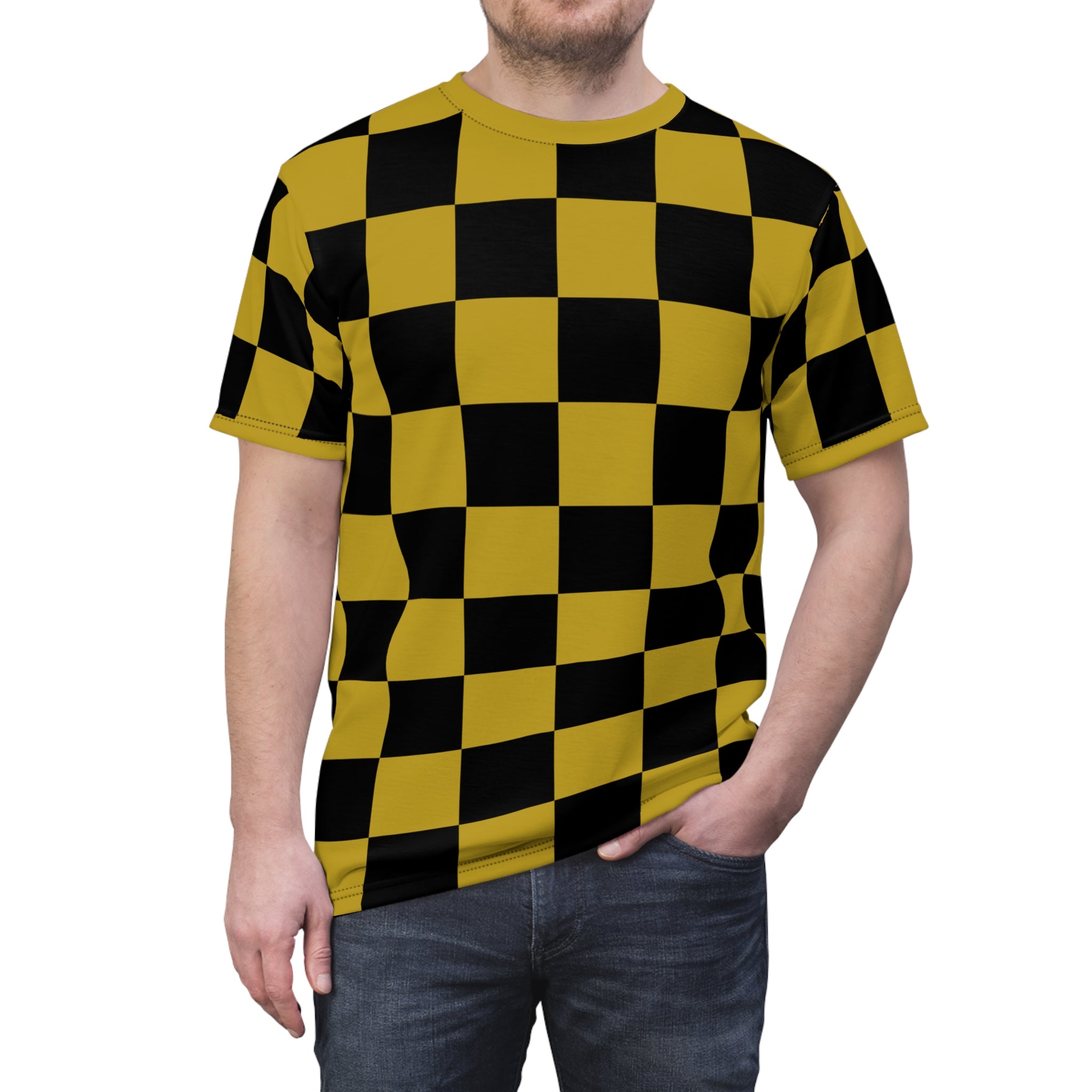 Black & Gold Checkerboard Shirt