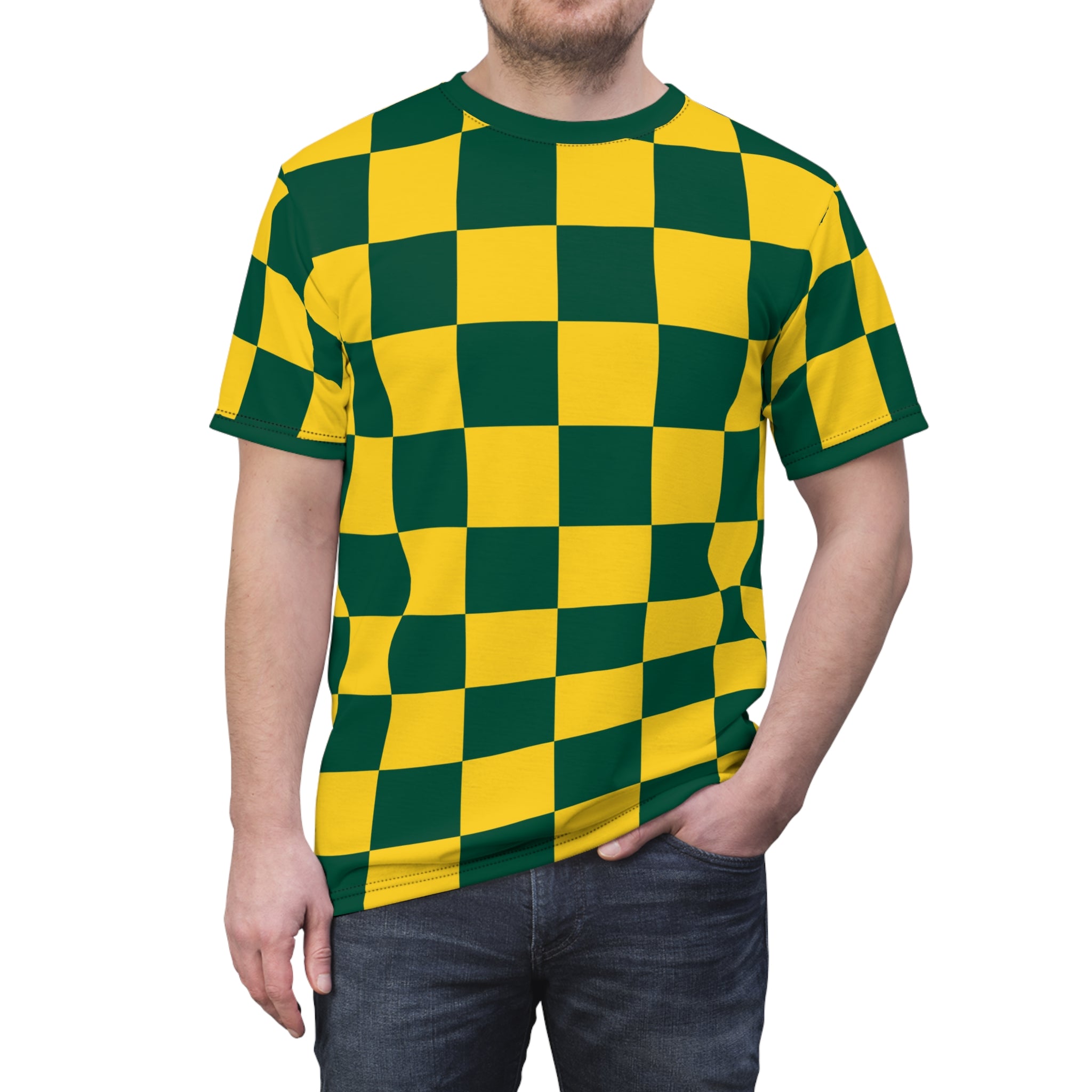 Checkerboard Shirt Yellow & Green