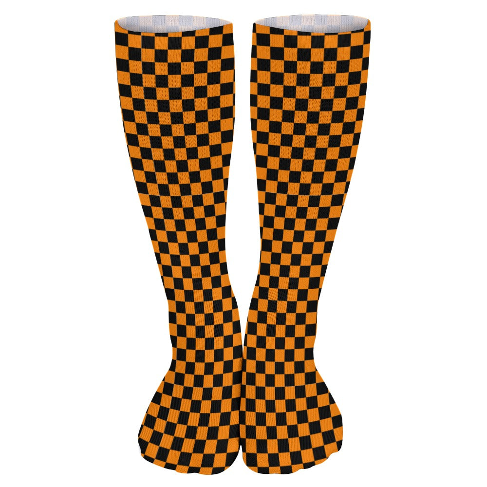Checkerboard Long Socks (Pack of 5)
