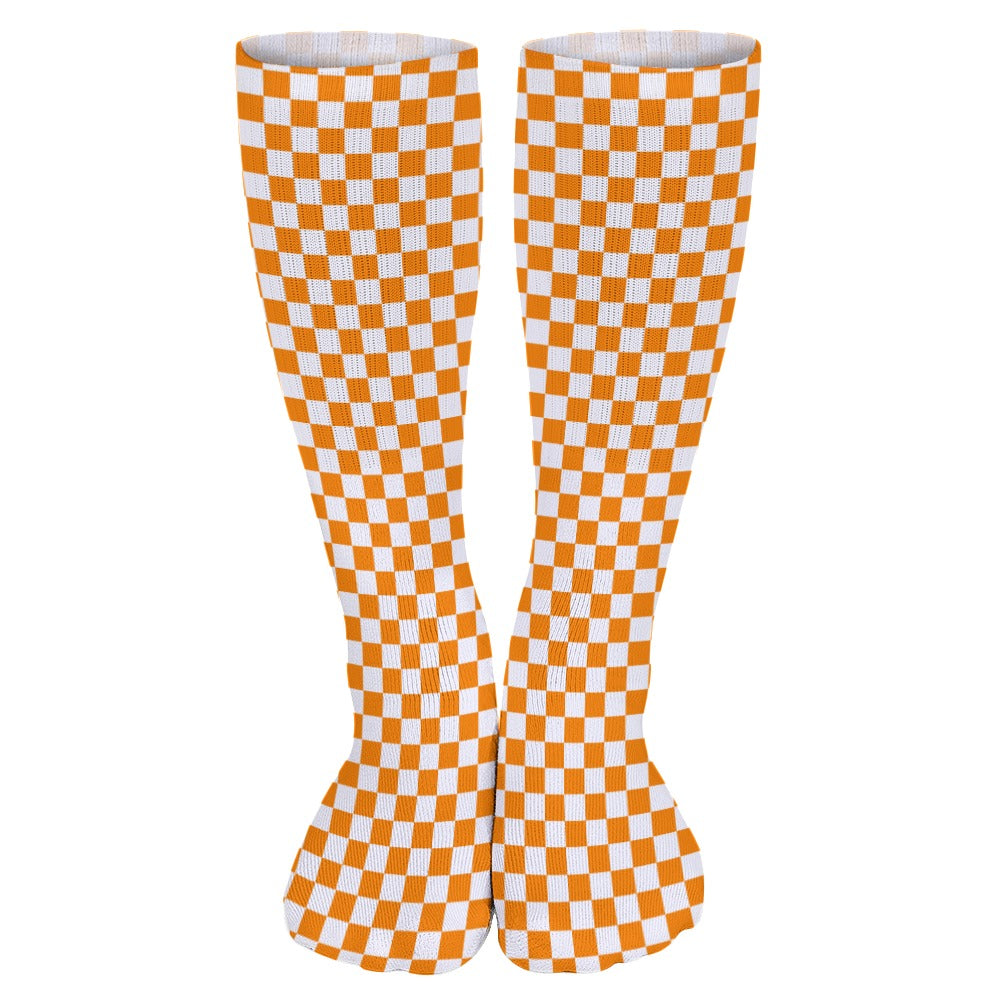 Checkerboard Long Socks (Pack of 5)