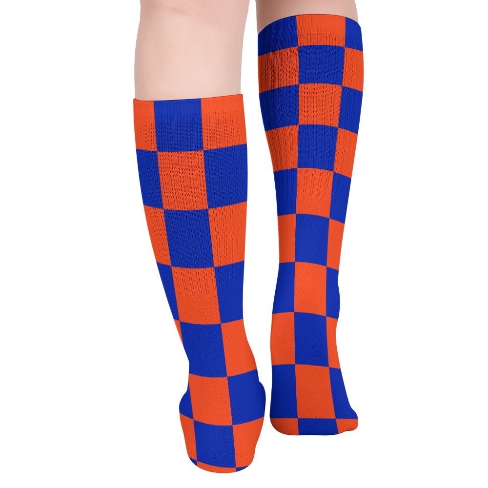 Checkerboard Long Socks (Pack of 5)