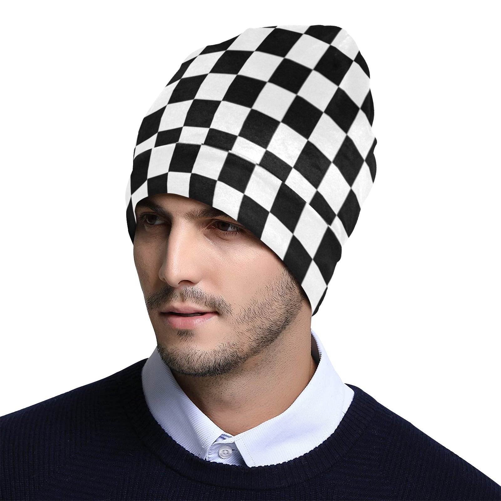 Checkerboard Beanie for Adults