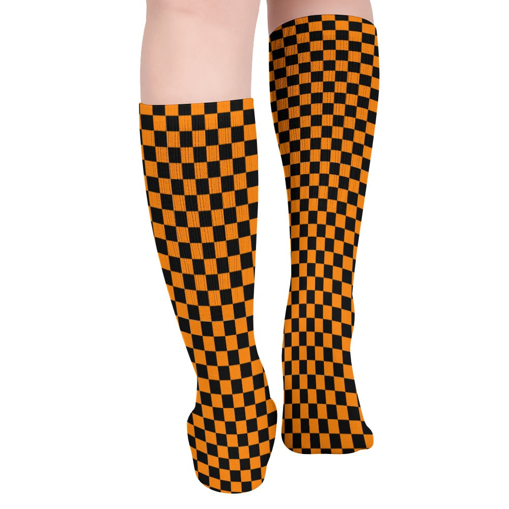 Checkerboard Long Socks (Pack of 5)