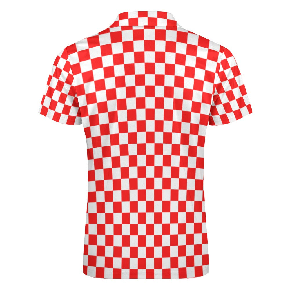 Short sleeve zipper polo shirt