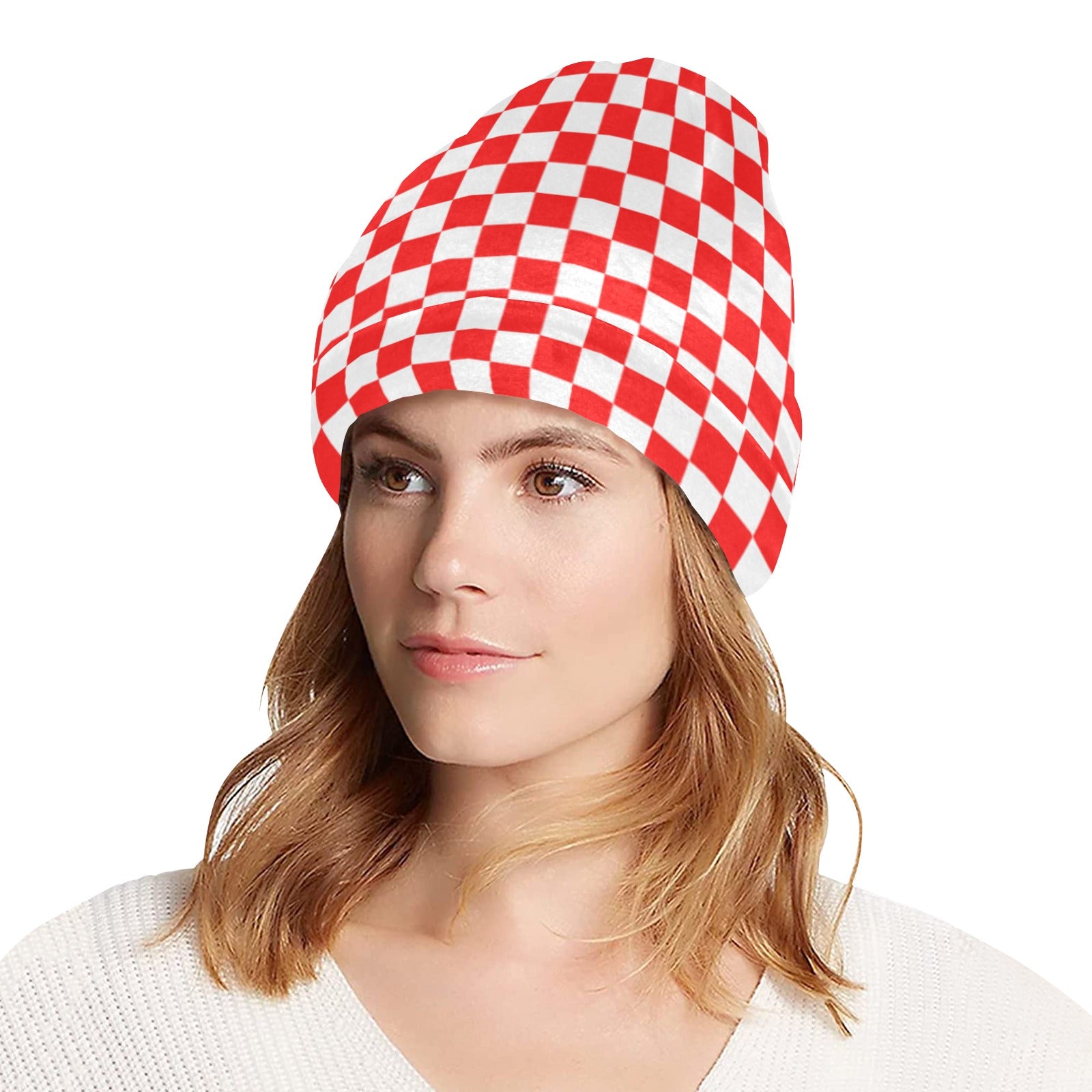 Checkerboard Beanie for Adults