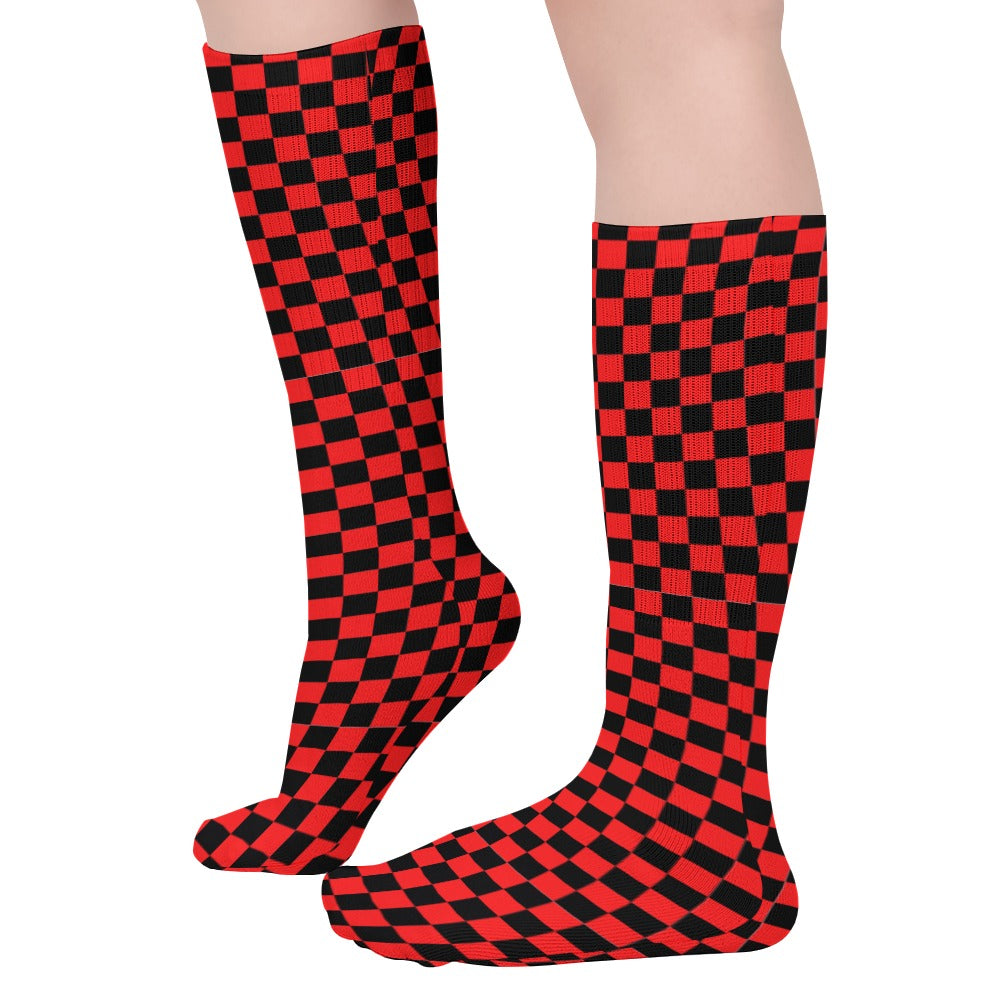 Checkerboard Long Socks (Pack of 5)