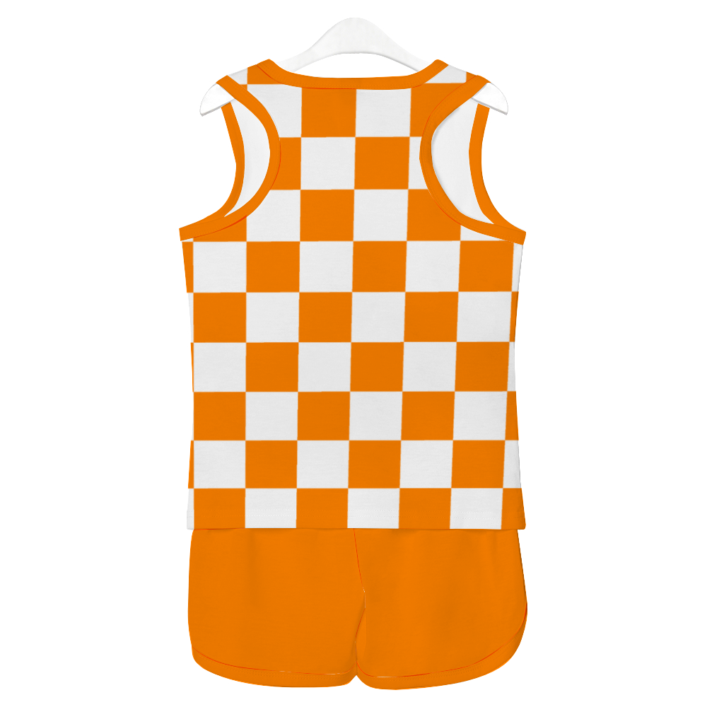 Checkerboard Boys and Girls Tank Top Short Set