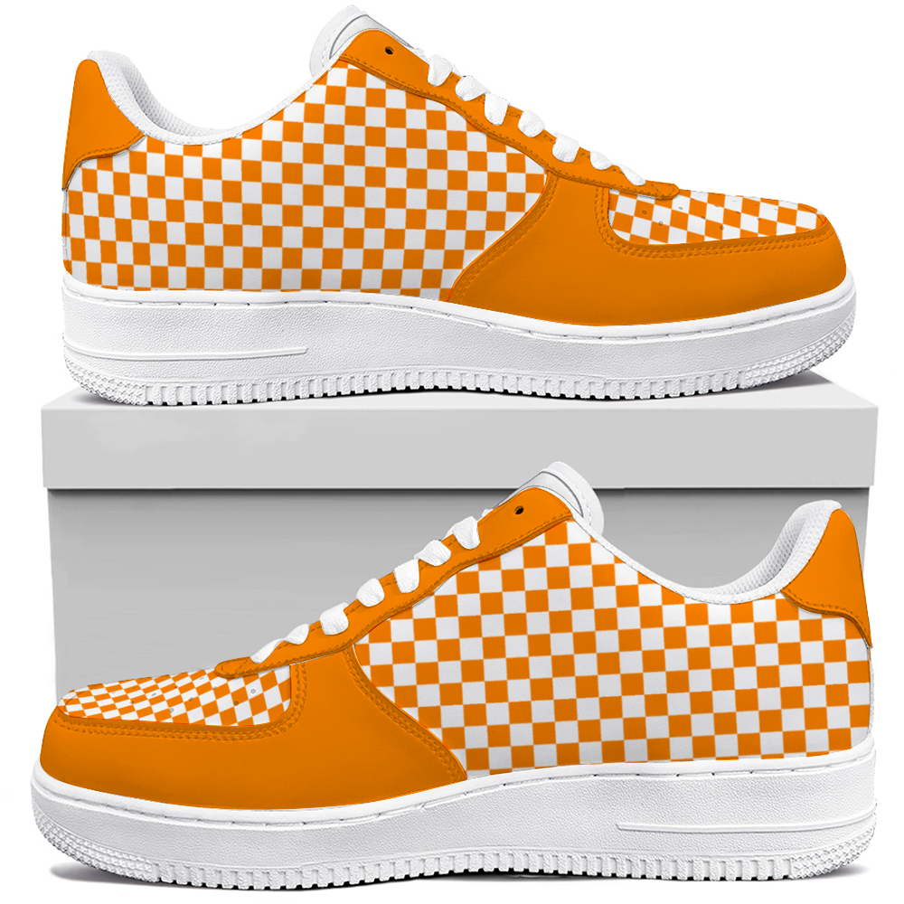 Checkerboard Leather Shoes Unisex Sneakers Leisure Sports Shoes