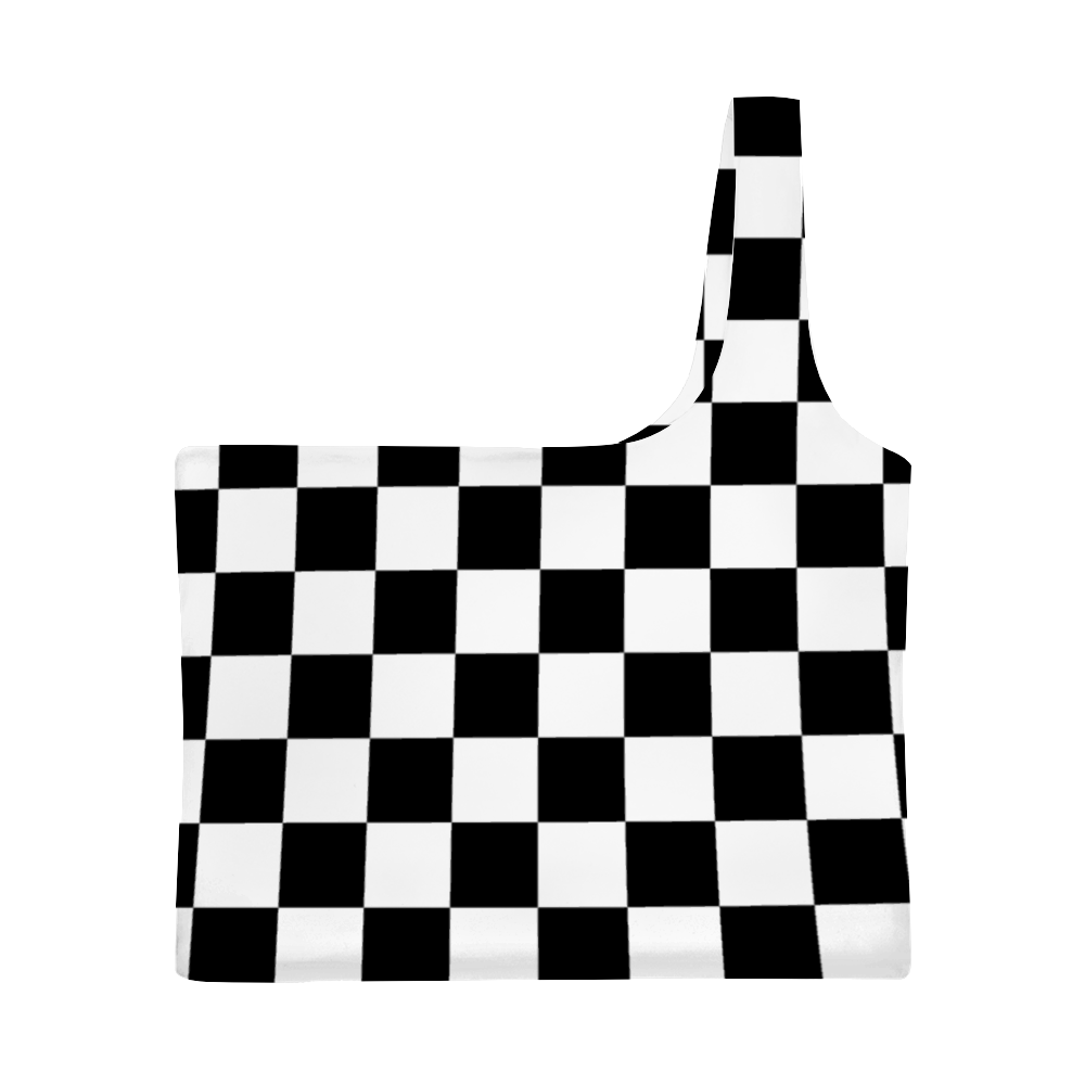 Checkerboard One Shoulder Tank Top