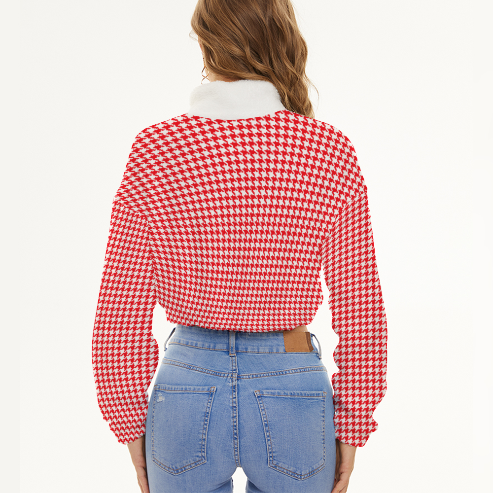 Checkered Short Flannel Shirt Jacket Available in Plus Sizes