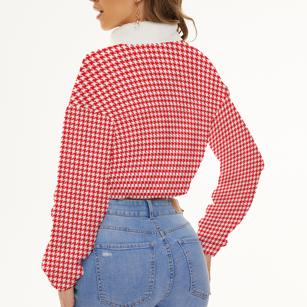 Checkered Short Flannel Shirt Jacket Available in Plus Sizes