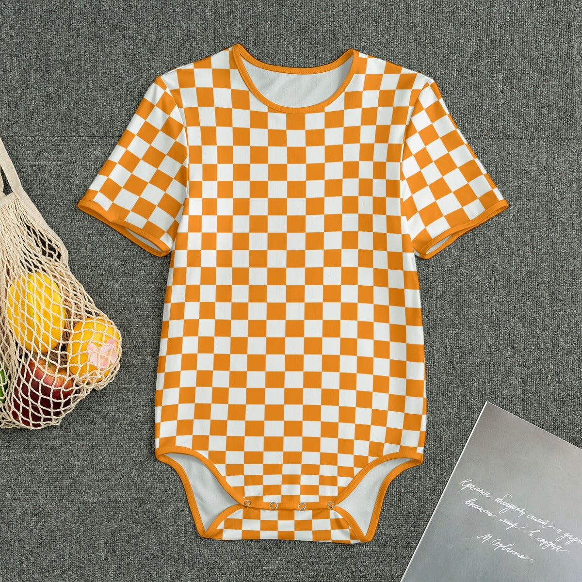 Adult Checkerboard Bodysuit Romper