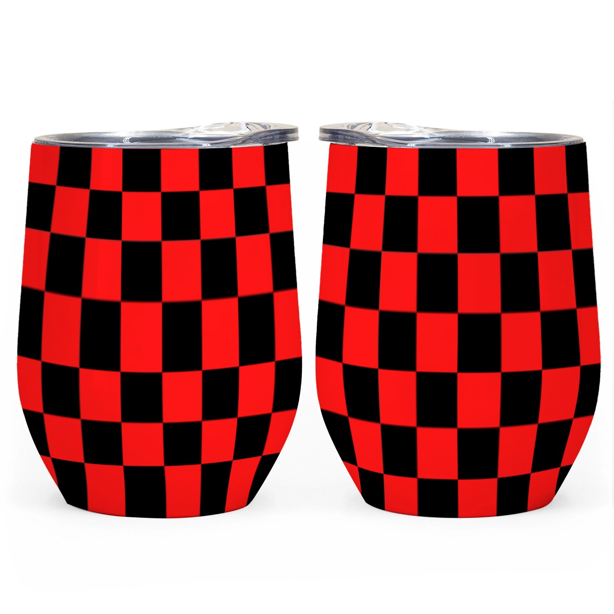 Checkerboard Wine Tumbler 12 OZ