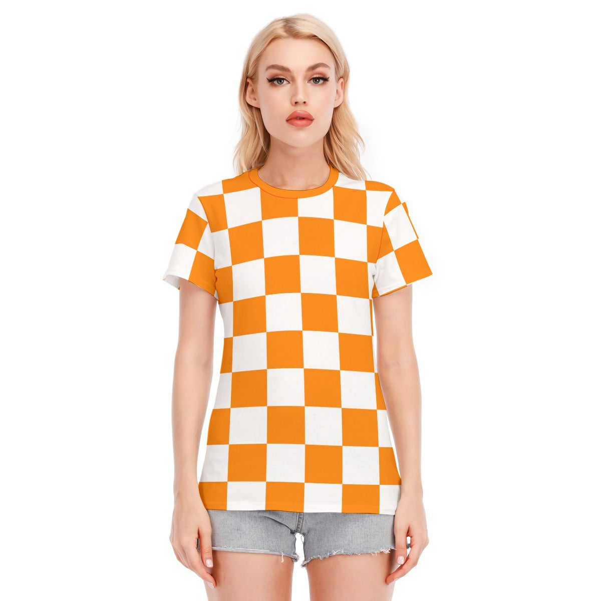 Checkerboard Women's Cotton Tee