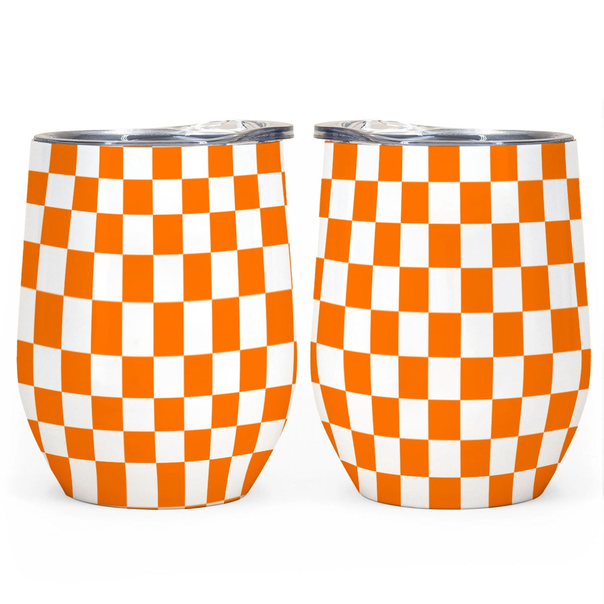 Checkerboard Wine Tumbler 12 OZ