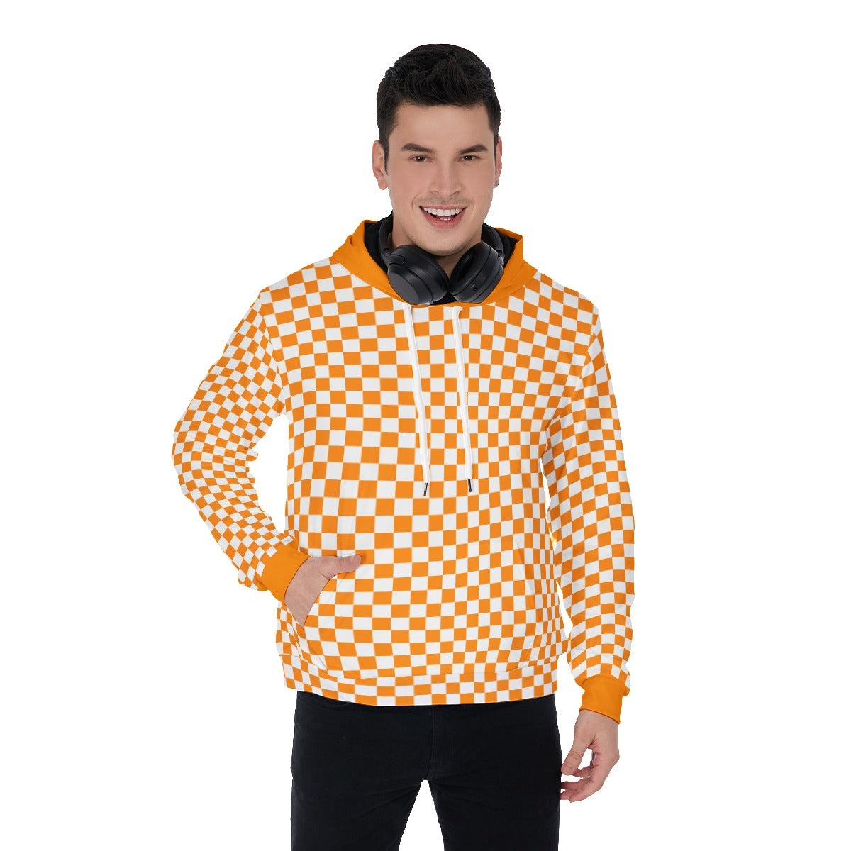 Checkerboard Men's Pullover Hoodie
