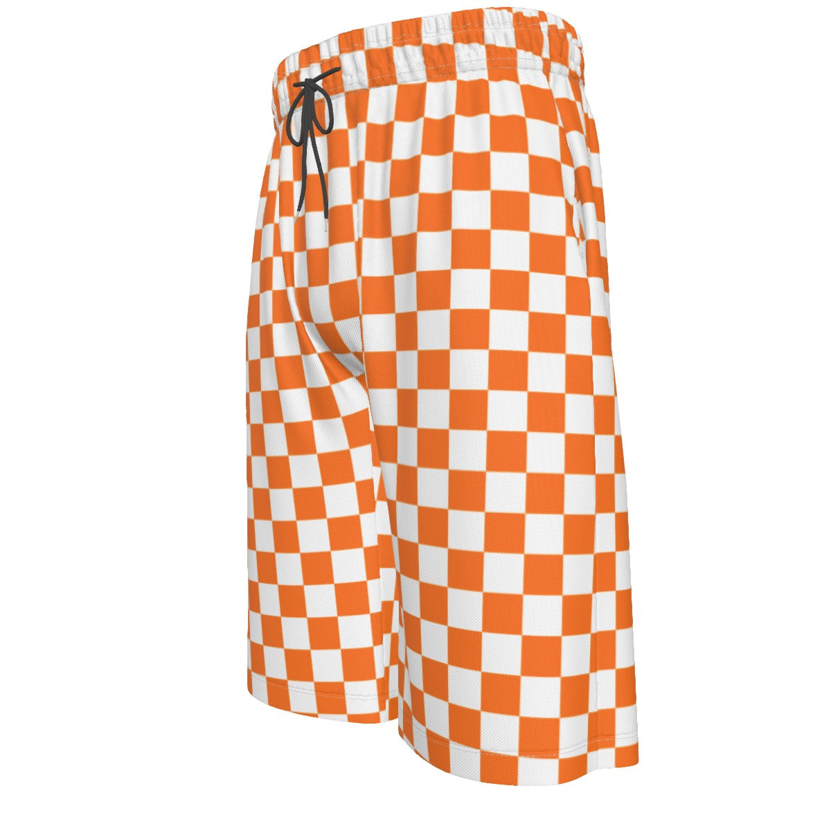 Checkerboard Men's Over-The-Knee Shorts