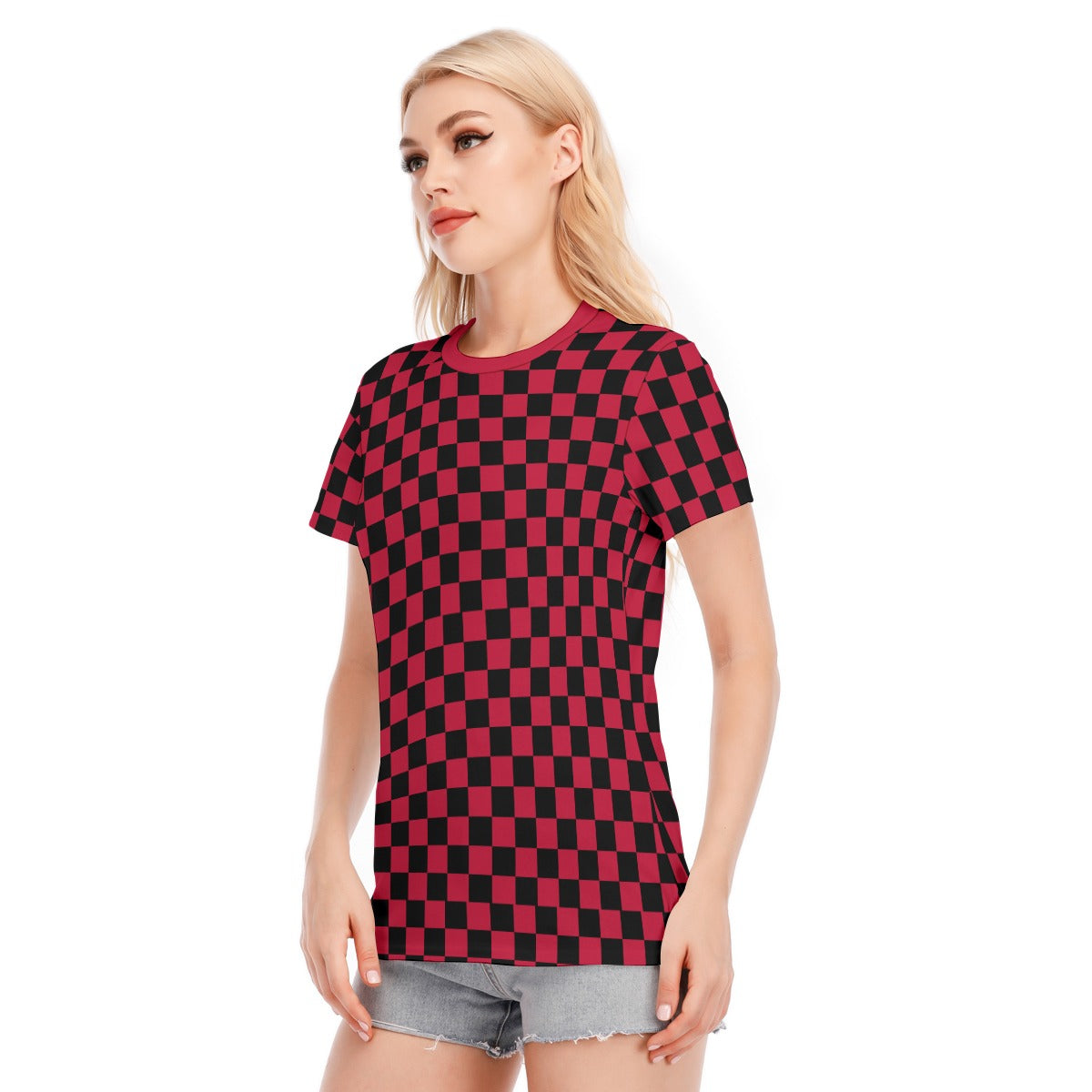 Checkerboard Women's Cotton Tee