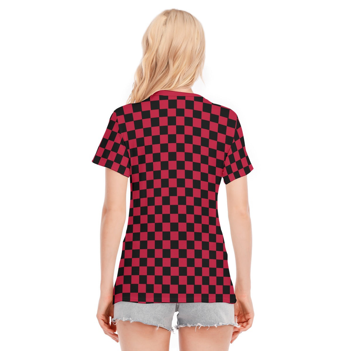 Checkerboard Women's Cotton Tee