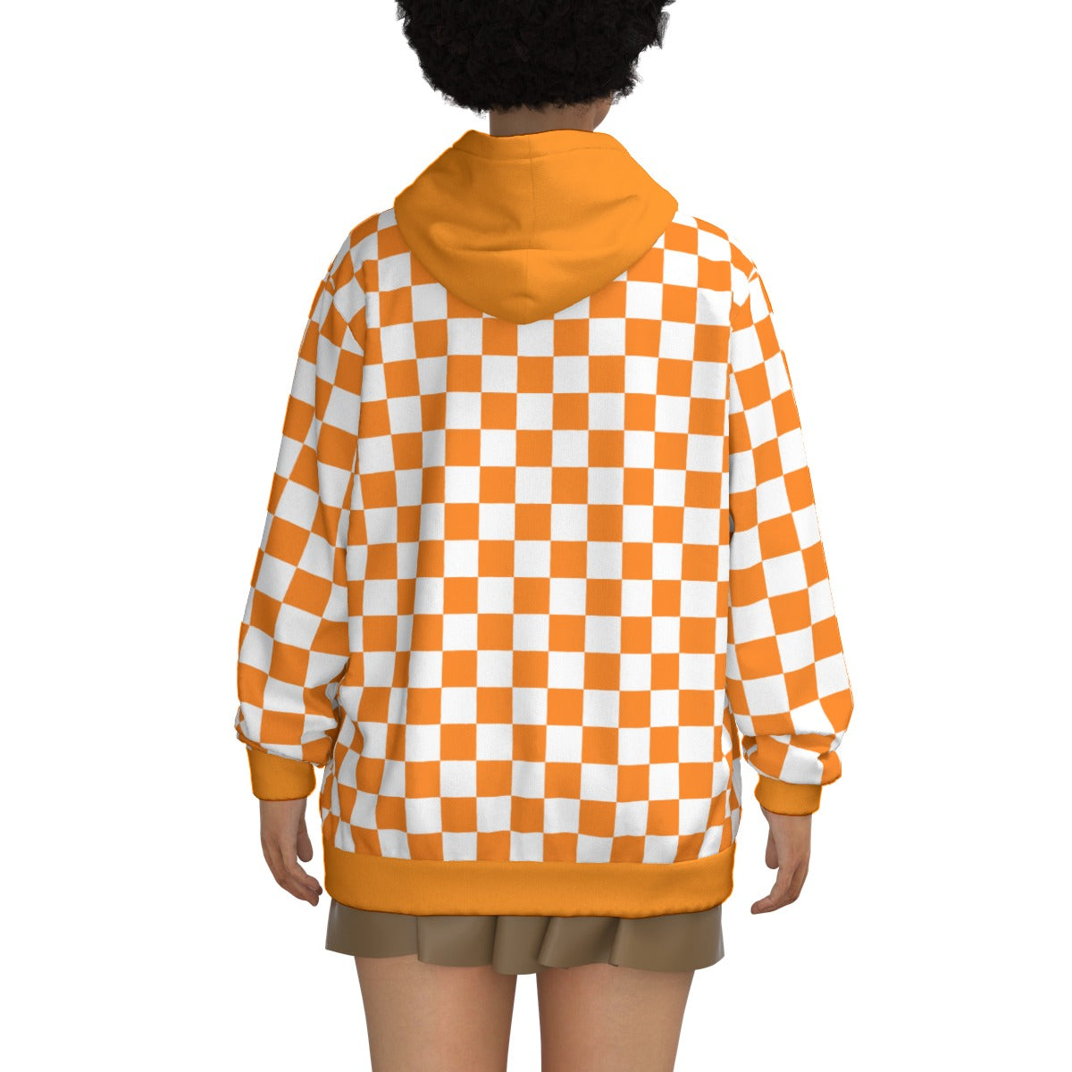 Checkerboard Unisex Pullover Hoodie 100% Cotton