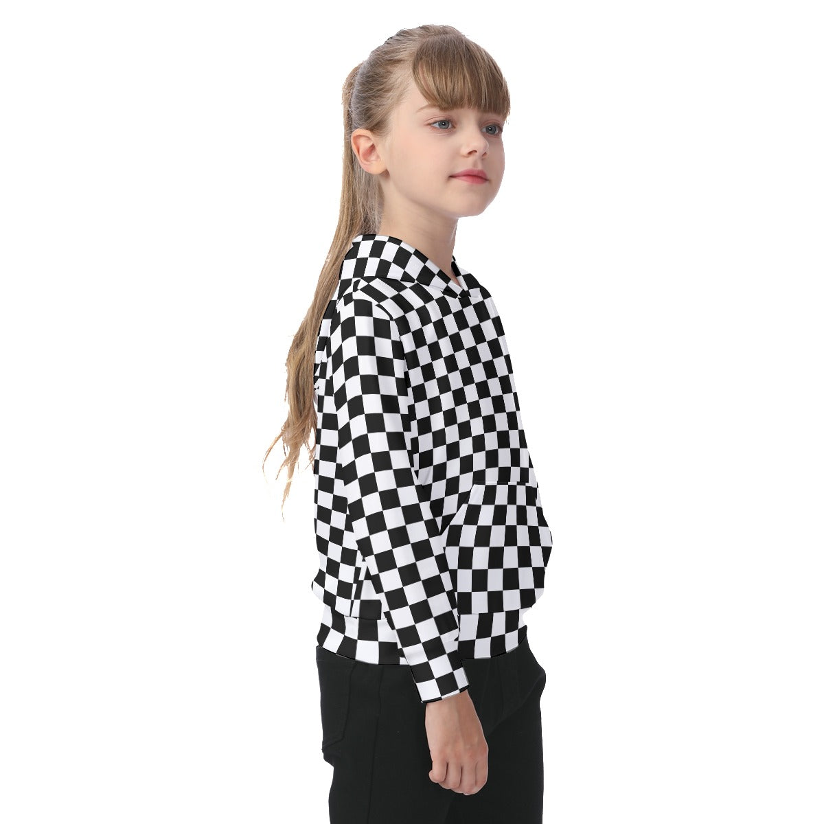 Checkerboard Oversized Kid's Hoodie