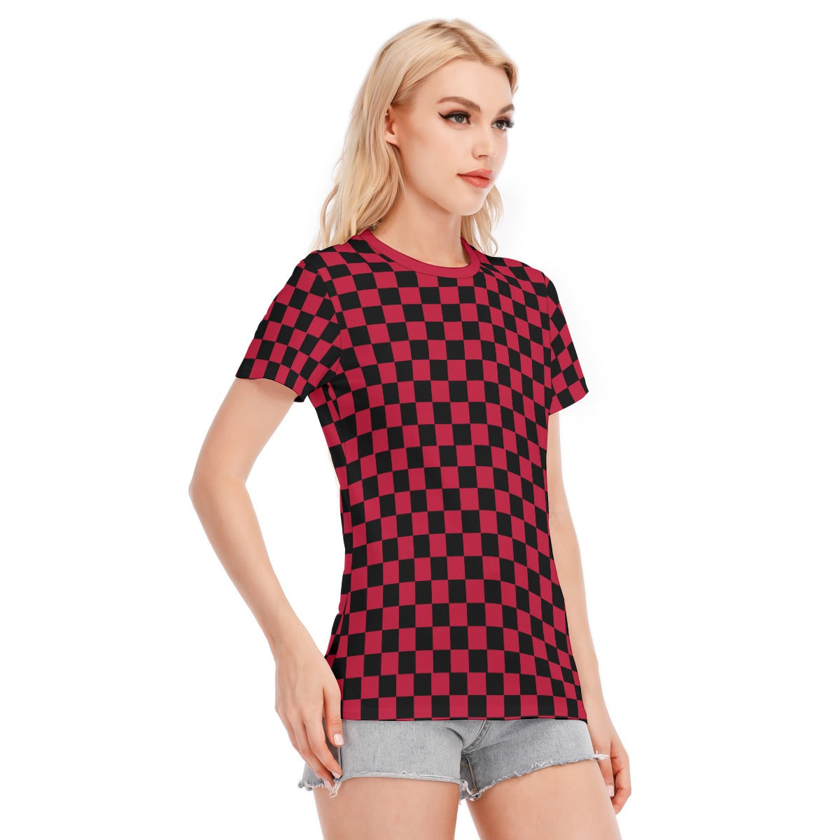 Checkerboard Women's Cotton Tee