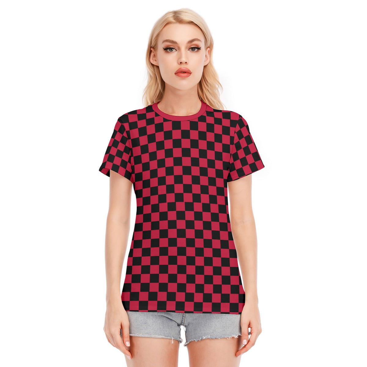 Checkerboard Women's Cotton Tee